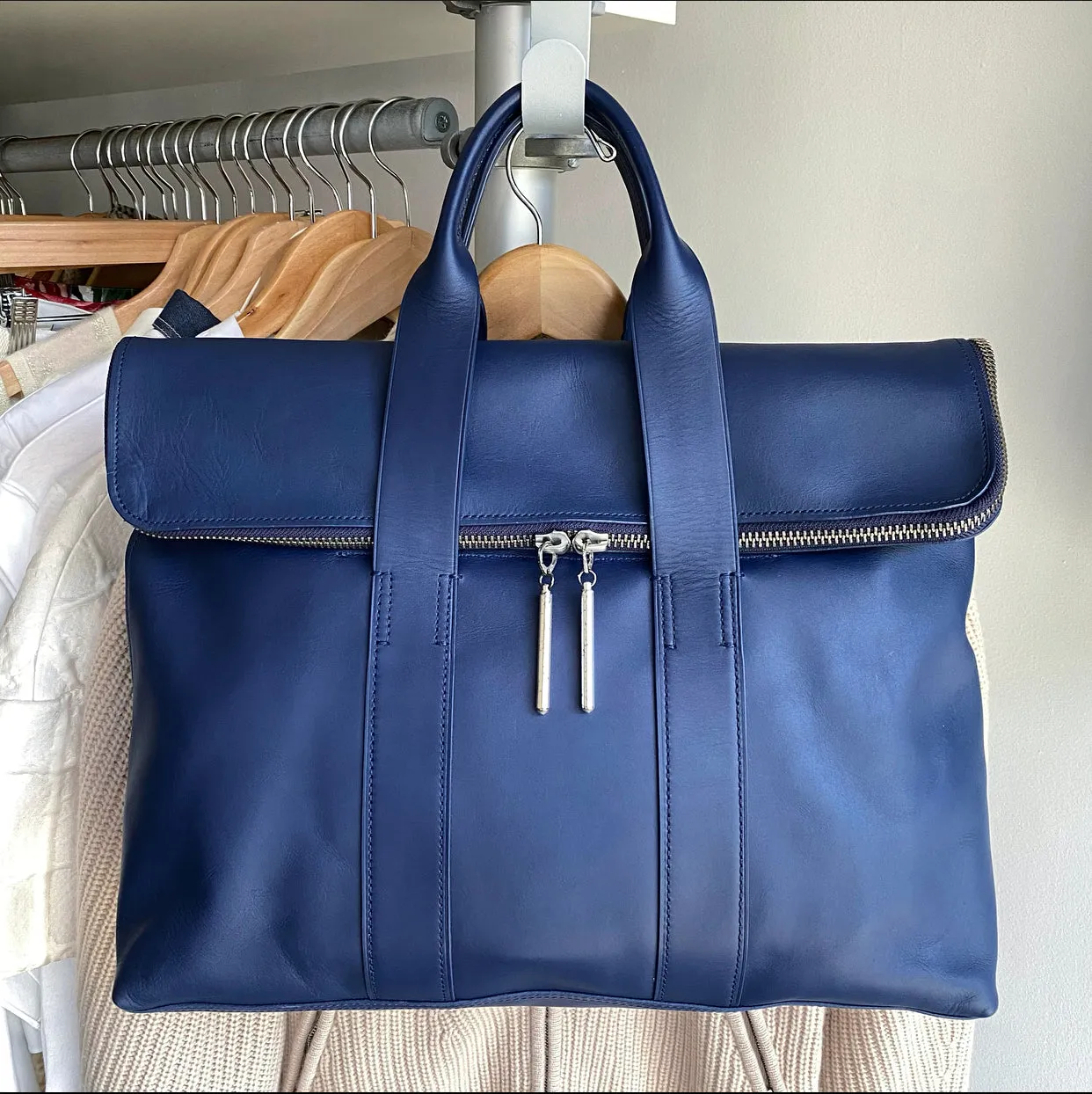 Phillip Lim Large Dark Blue 31 Hour Tote Bag