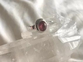 Pink Tourmaline Ansley Ring - Small Oval