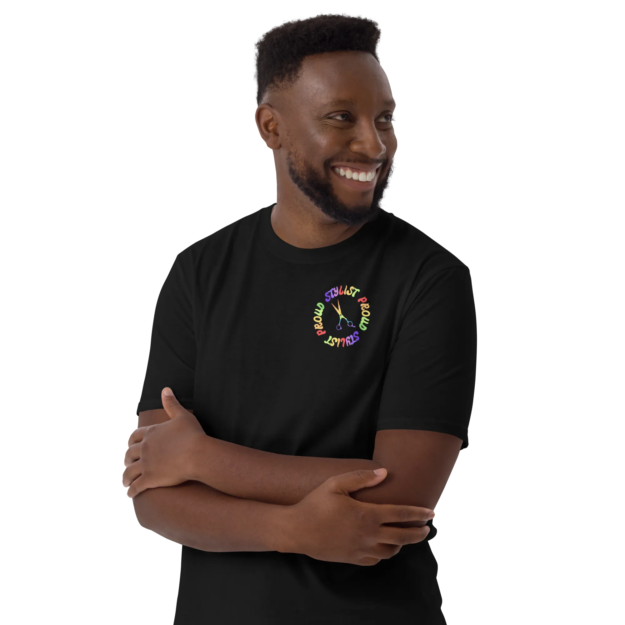 Proud Stylist Rainbow Shears Unisex T-shirt