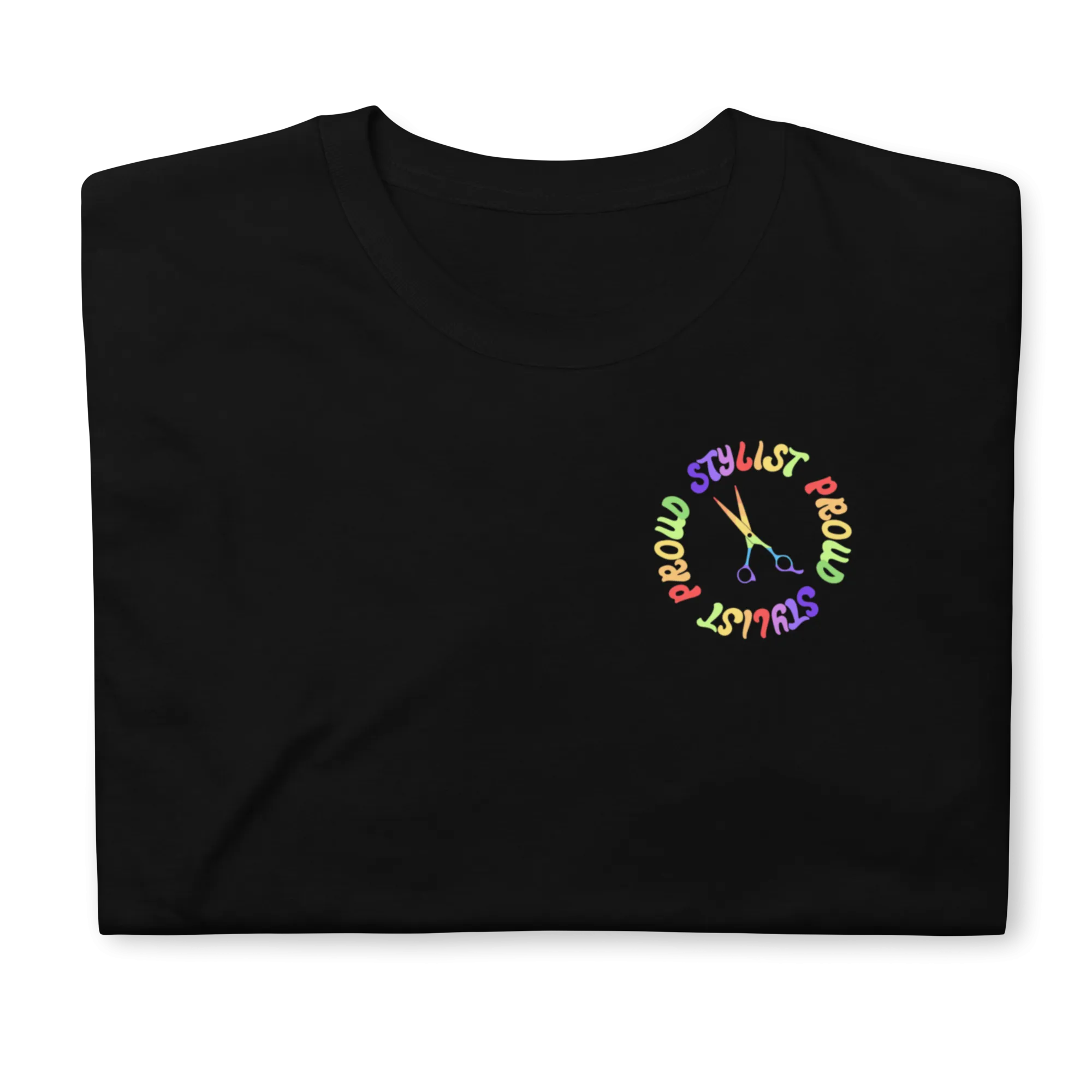 Proud Stylist Rainbow Shears Unisex T-shirt