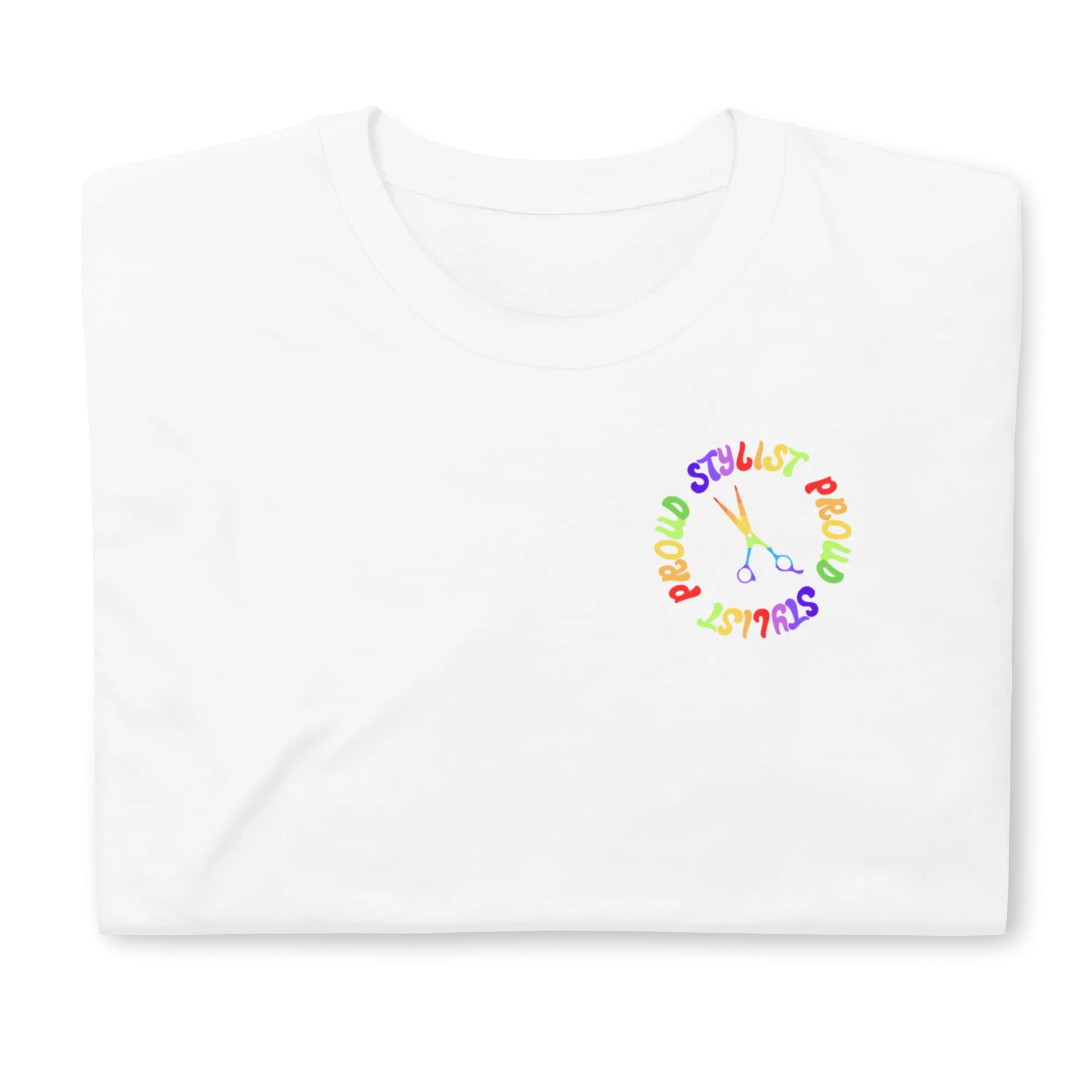 Proud Stylist Rainbow Shears Unisex T-shirt