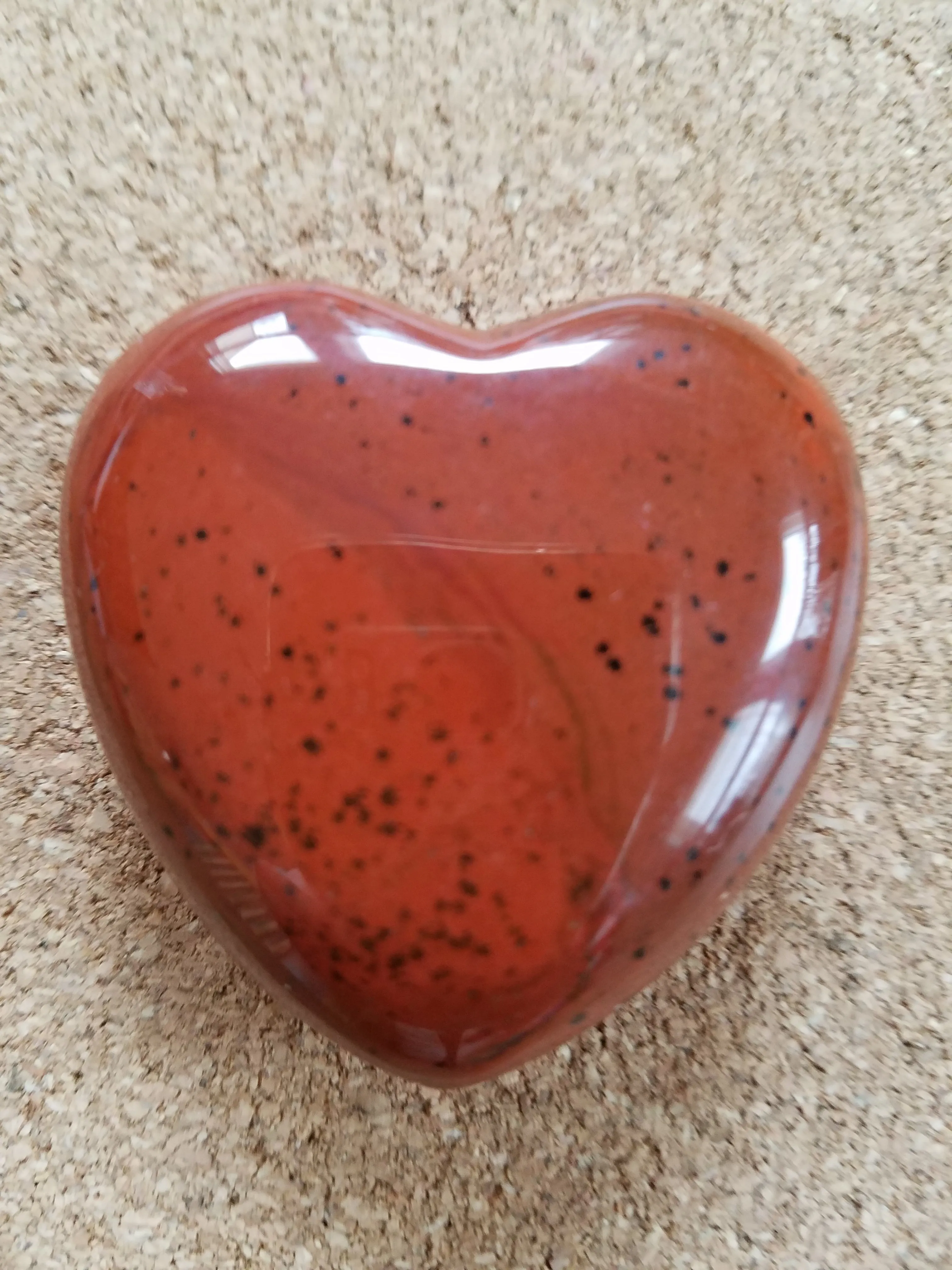 Red Jasper Heart Stone