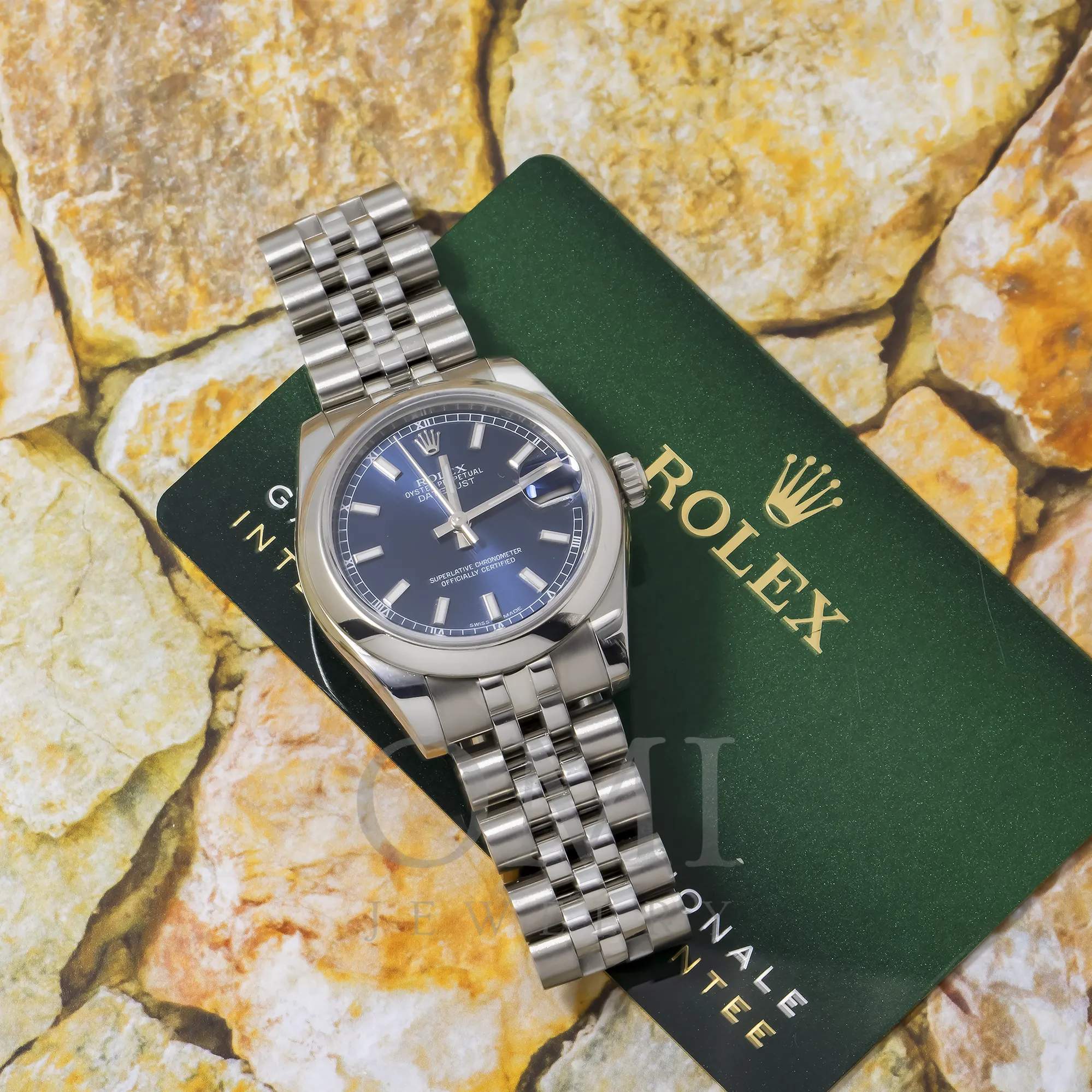 ROLEX DATEJUST 178240 31MM BLUE DIAL WITH STAINLESS STEEL JUBILEE BRACELET