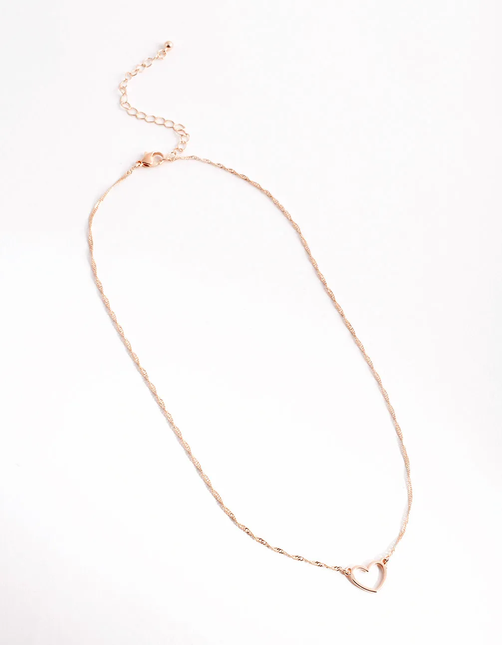 Rose Gold Open Heart Necklace