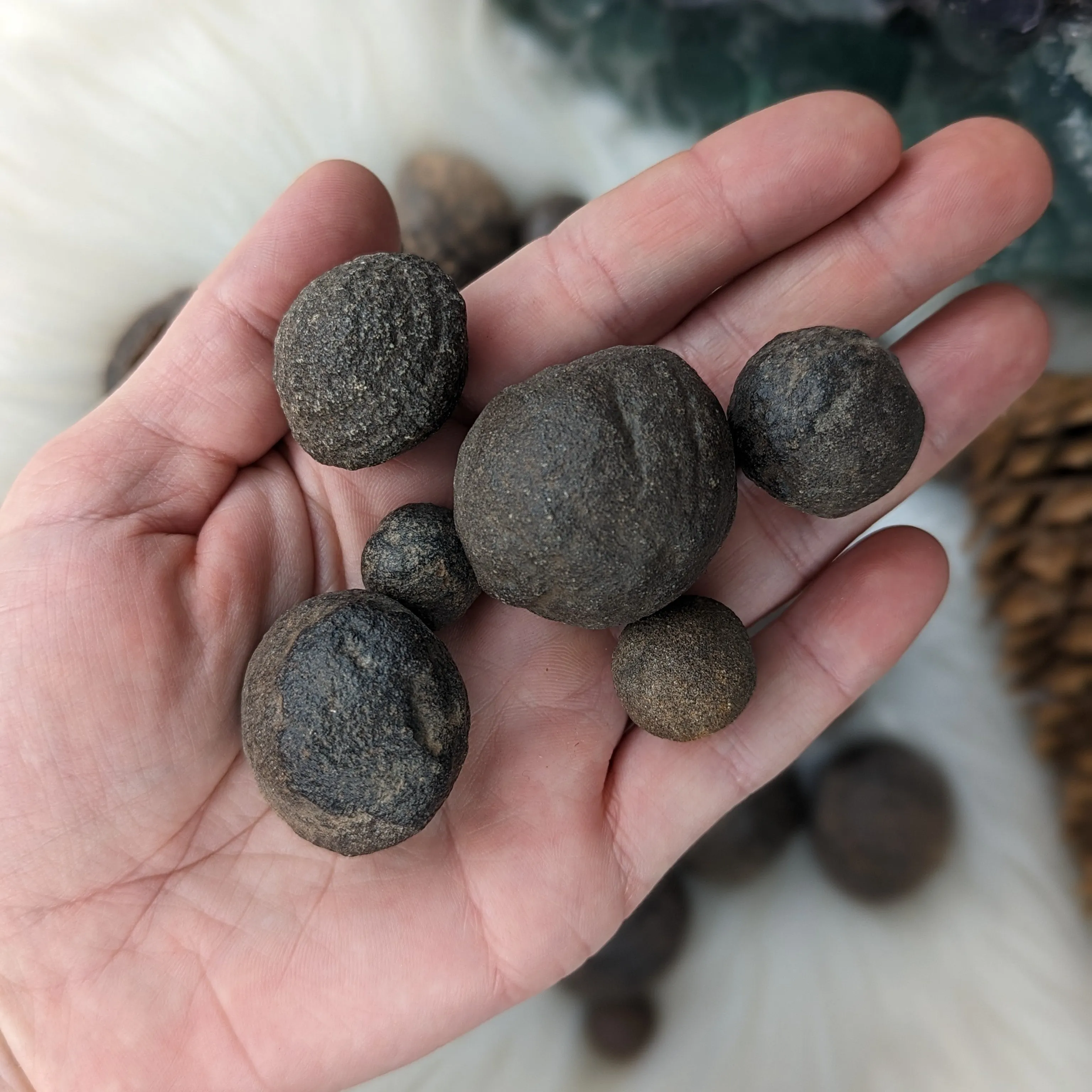 Rough Moqui Marbles~ Set of 5 Marbles ~ Sound and Vibration Healing