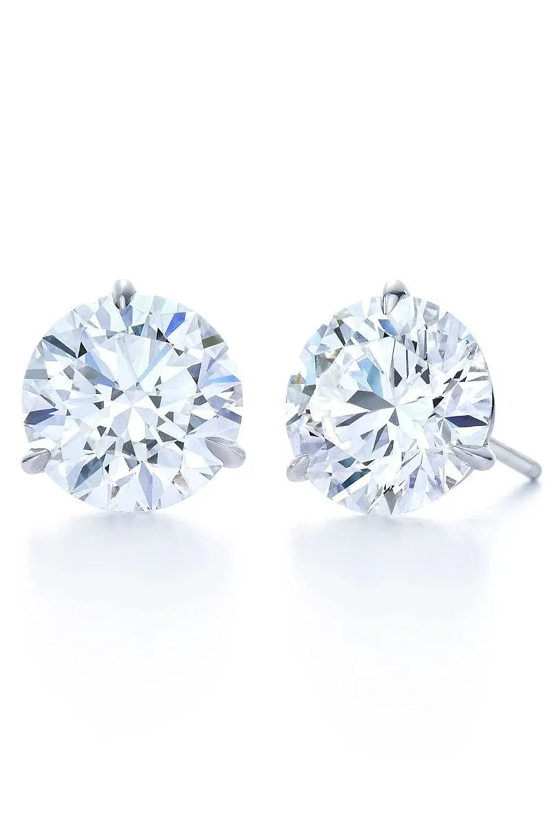 Round Diamond Stud Earrings - 1.40ctw