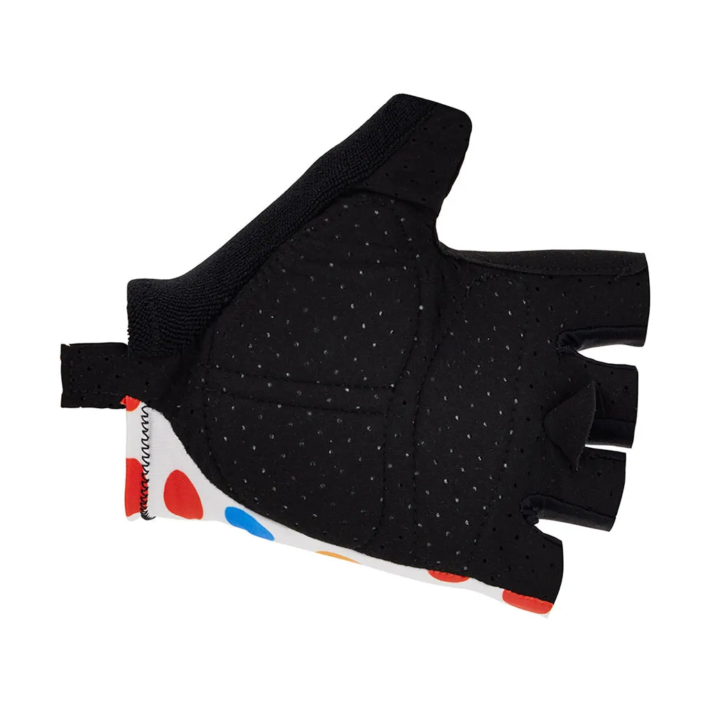 Santini TDF KOM Leader Gloves - Polka Dots