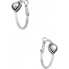 Shimmer Heart Small Hoop Earrings