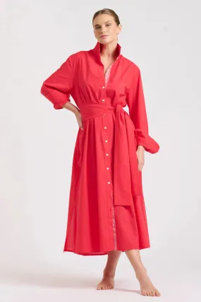 Shirty - The Pippa Oversized Longline Dress - Red/Pink Trim