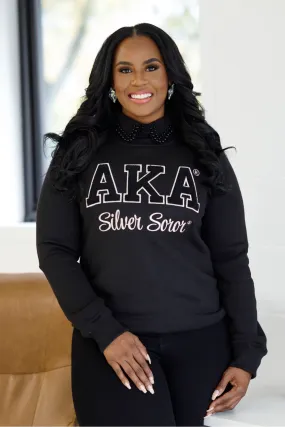 Silver Soror Chenille Sweatshirt