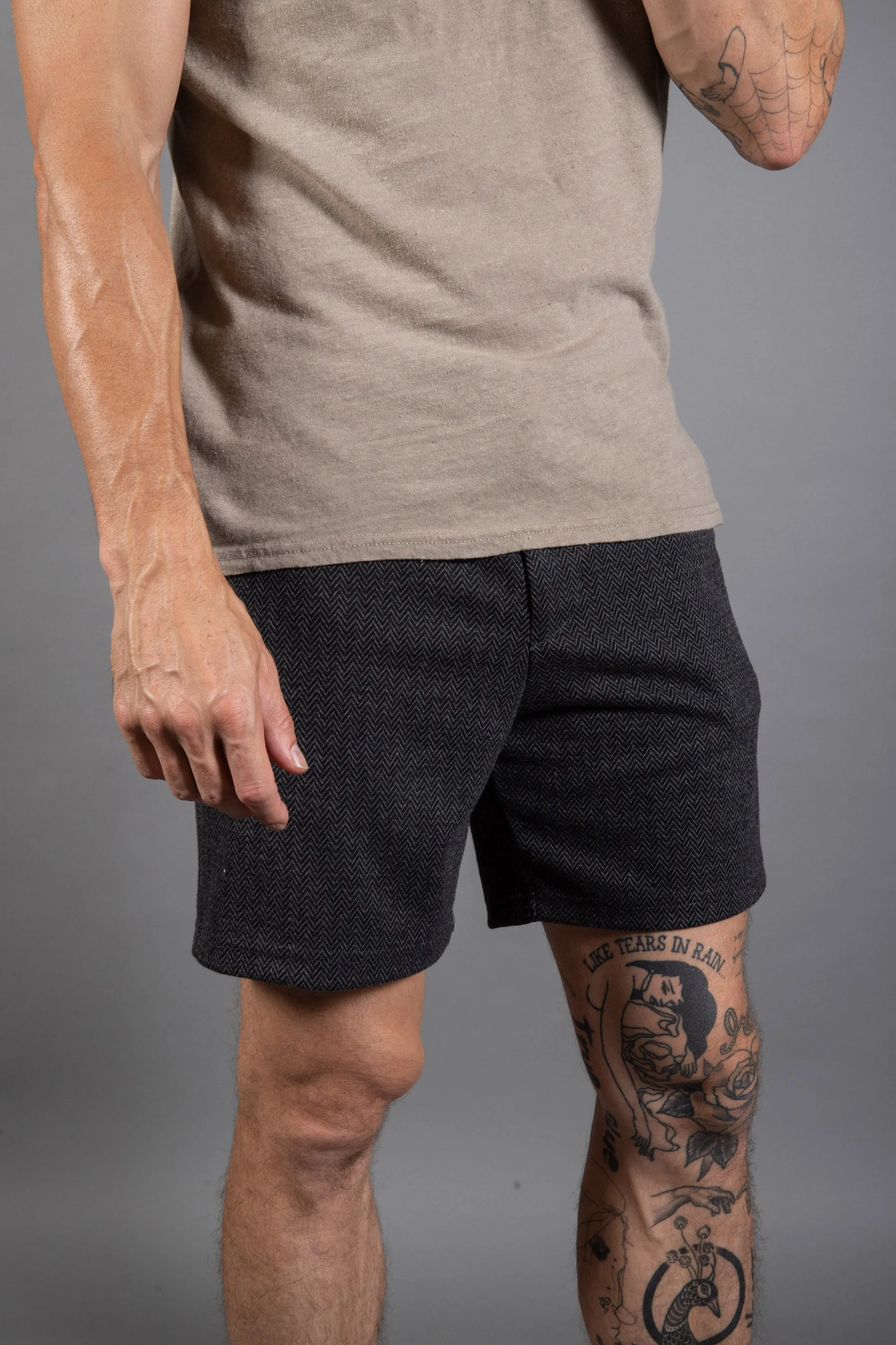 Spencer Herringbone Snap Short