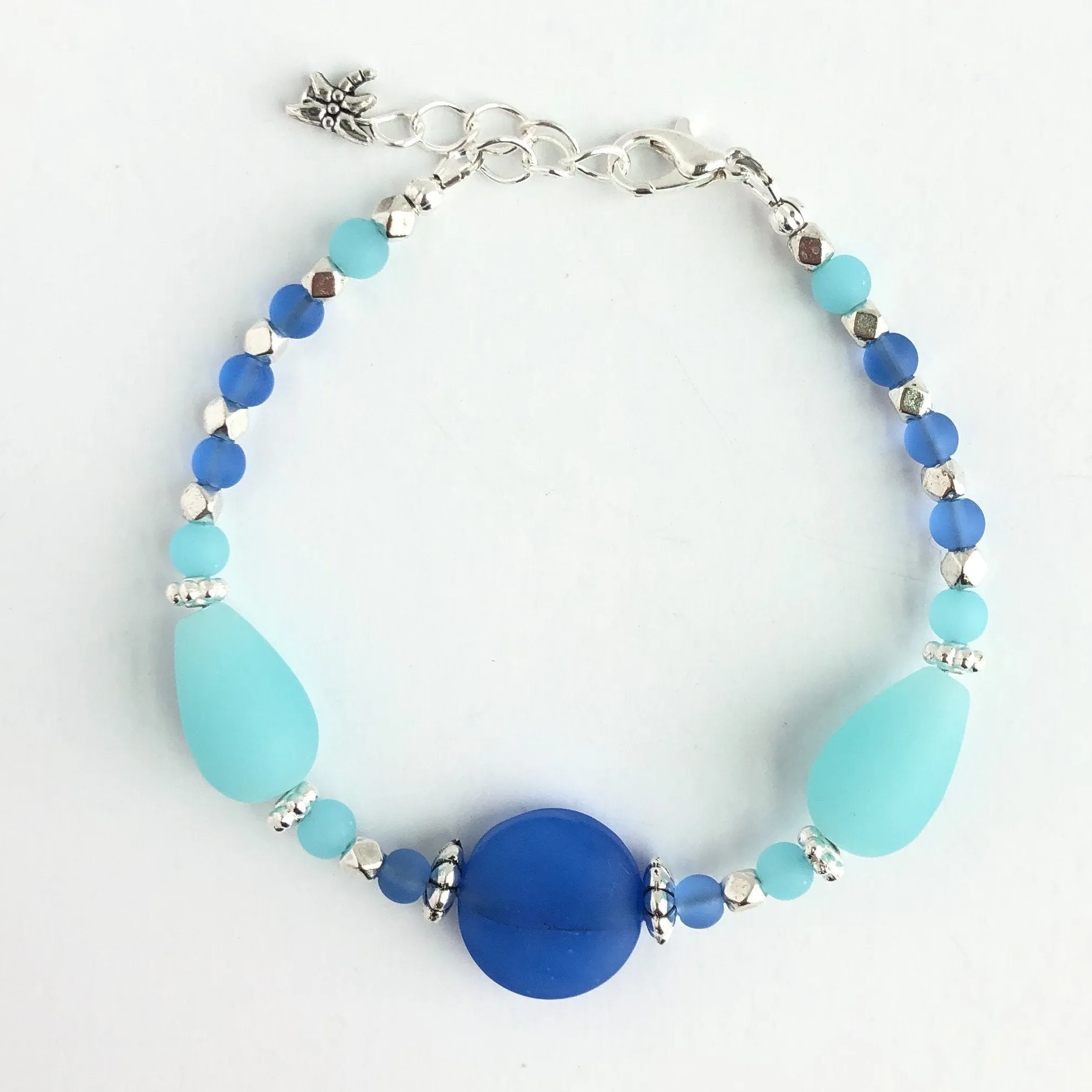 The Blues Sea Glass Bracelet