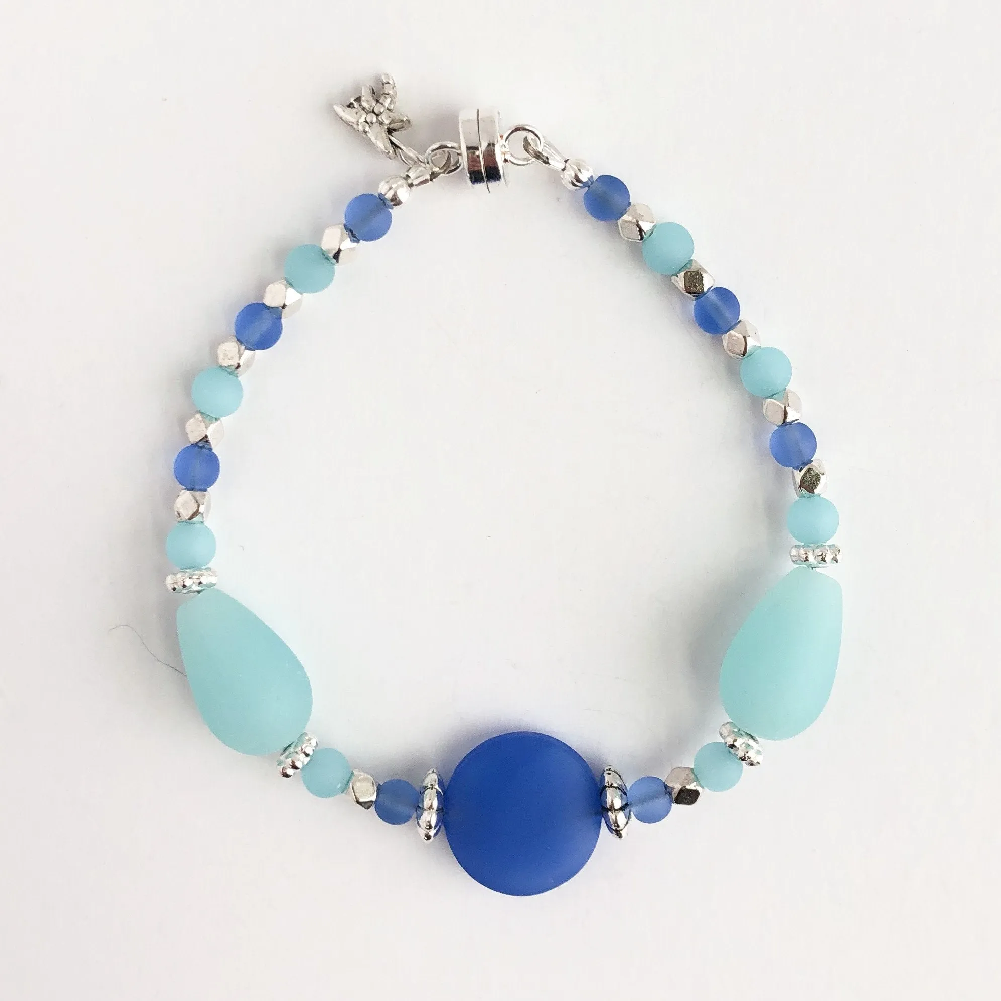 The Blues Sea Glass Bracelet