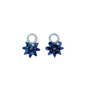 The multi sapphire Swarovski crystal unique earring