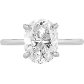 The Signature Solitaire   Hidden Halo | Oval Diamond