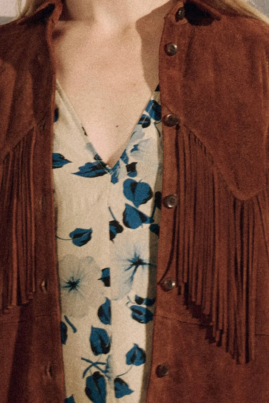 THE SUEDE FRINGE SHIRT JACKET