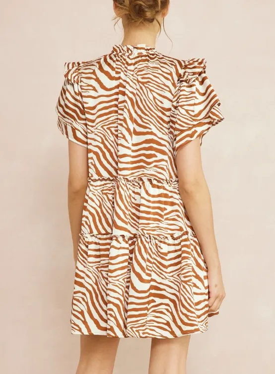 Tiger Print Mini Dress