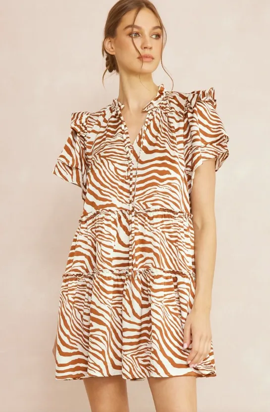 Tiger Print Mini Dress