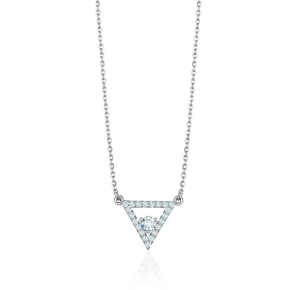 Triangle Diamond Necklace (0.27Ctw)