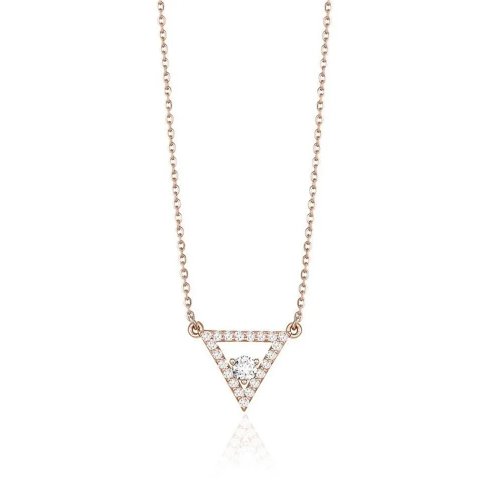 Triangle Diamond Necklace (0.27Ctw)