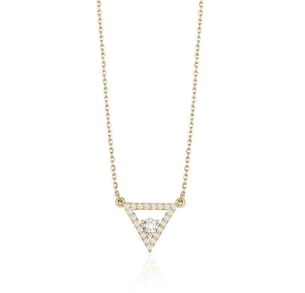 Triangle Diamond Necklace (0.27Ctw)