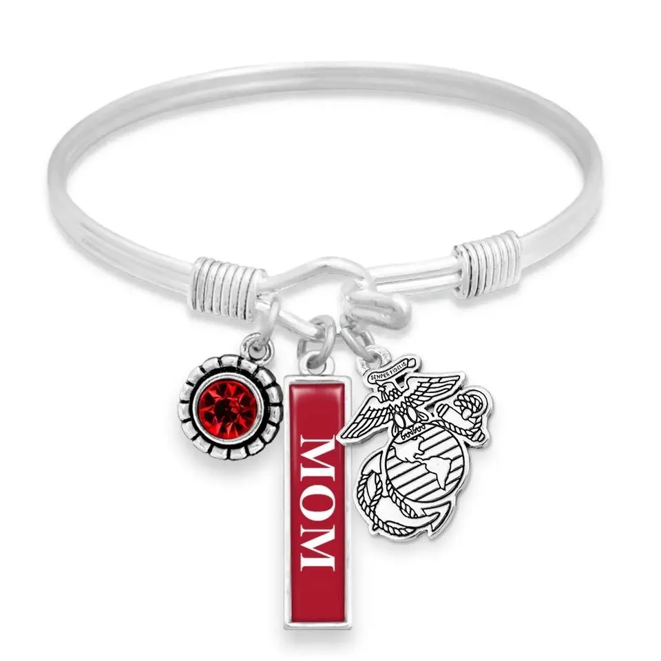 United States Marine Corp Mother's Charm Bracelet