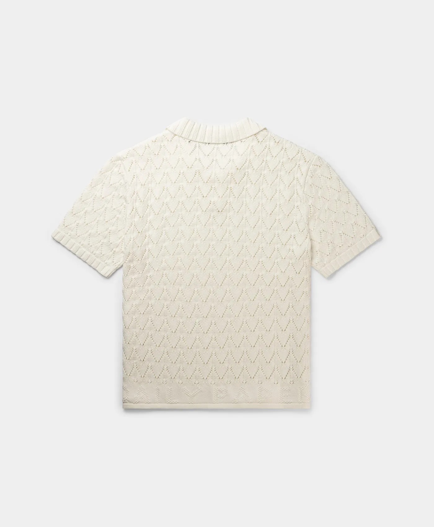 White Yinka Relaxed Knit Sweater Polo