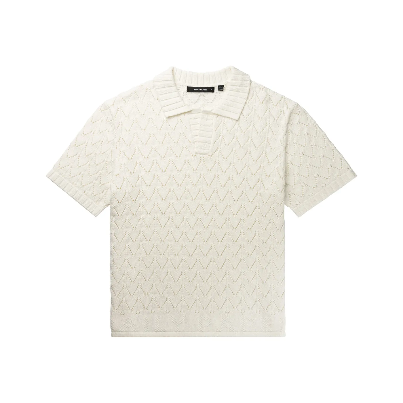 White Yinka Relaxed Knit Sweater Polo