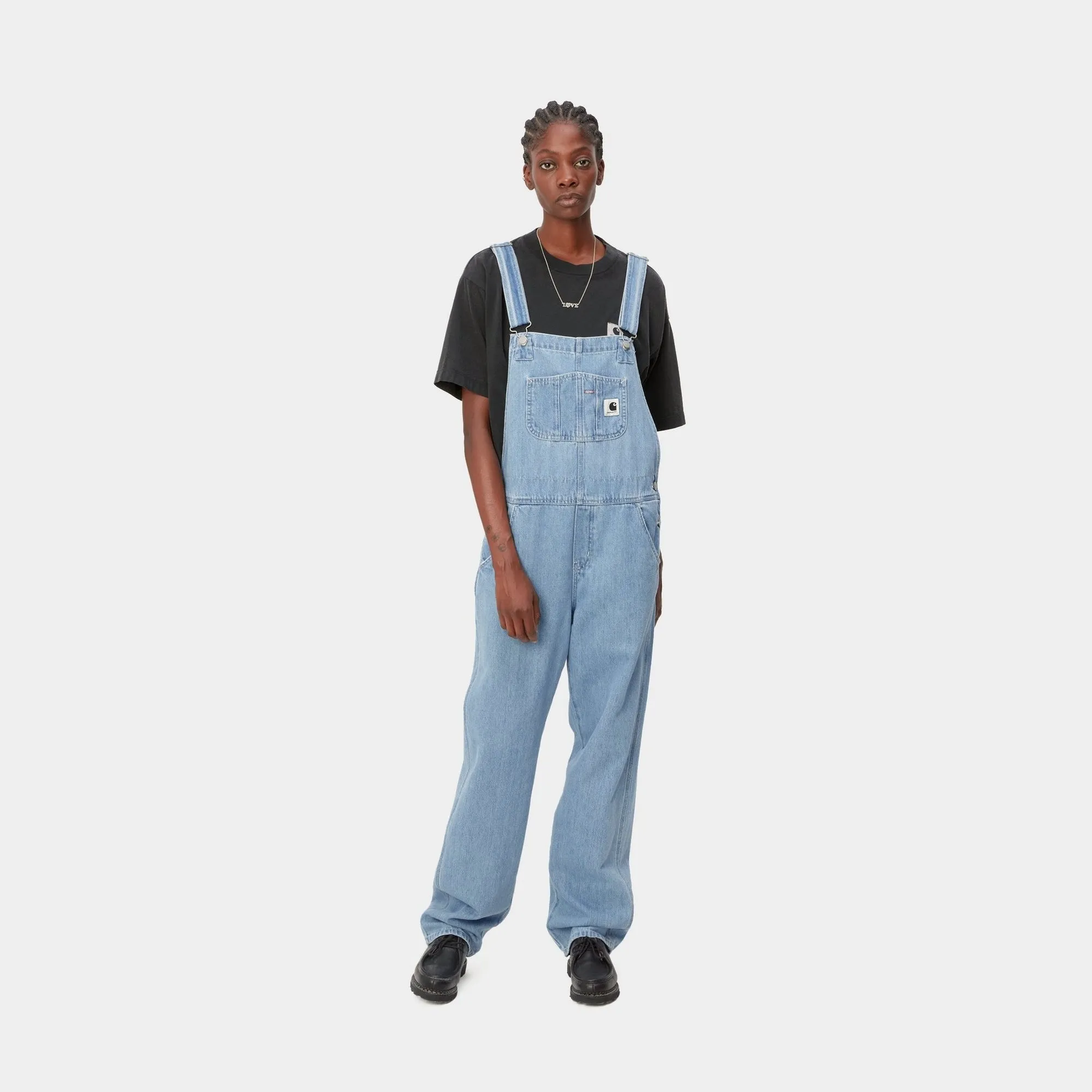 Women's Bib Overall Straight - Denim | Blue (stone bleached)