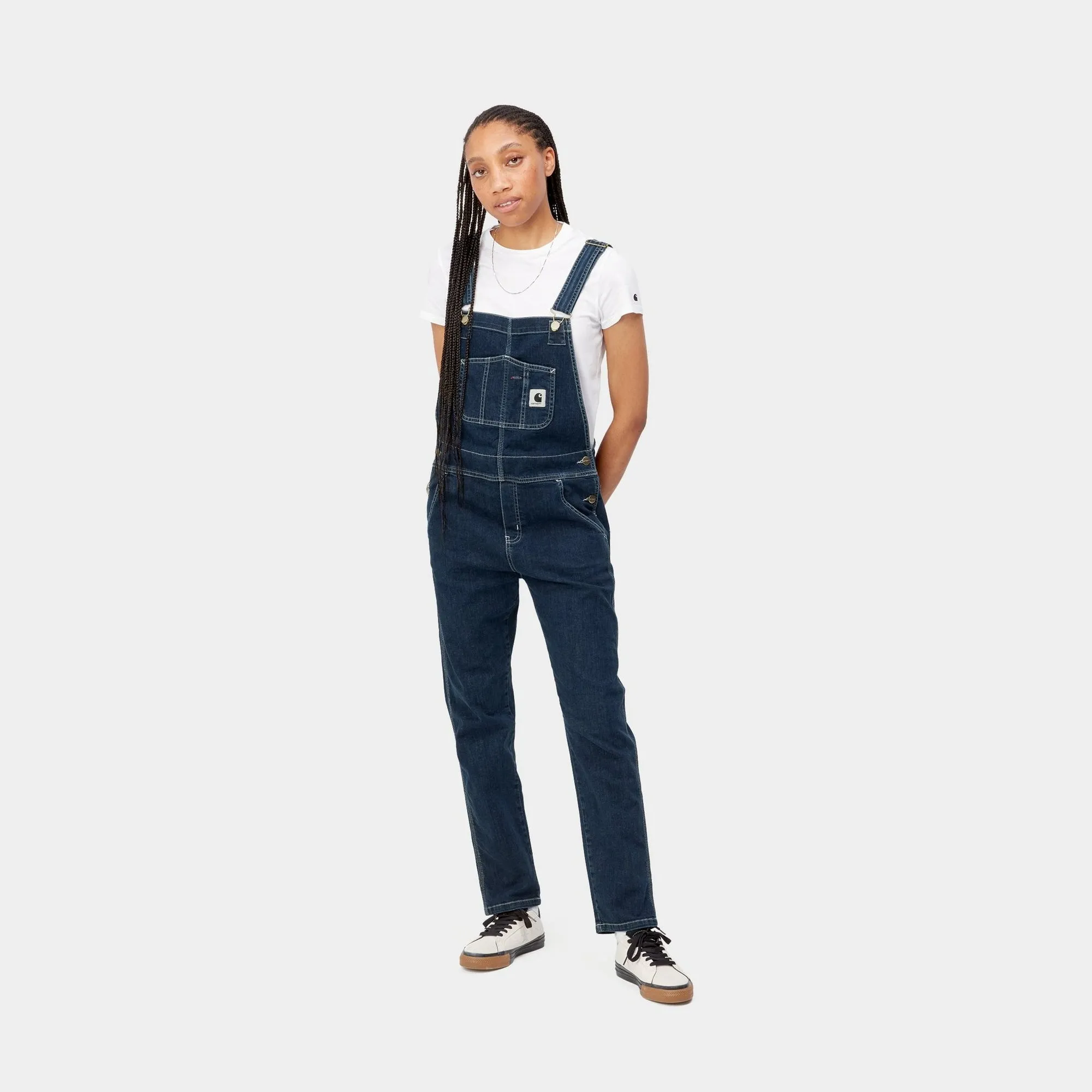 Women's Bib Overall - Stretch Denim | Blue (stone washed)