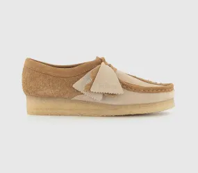 Womens Clarks Originals Wallabee Mid Tan Combi