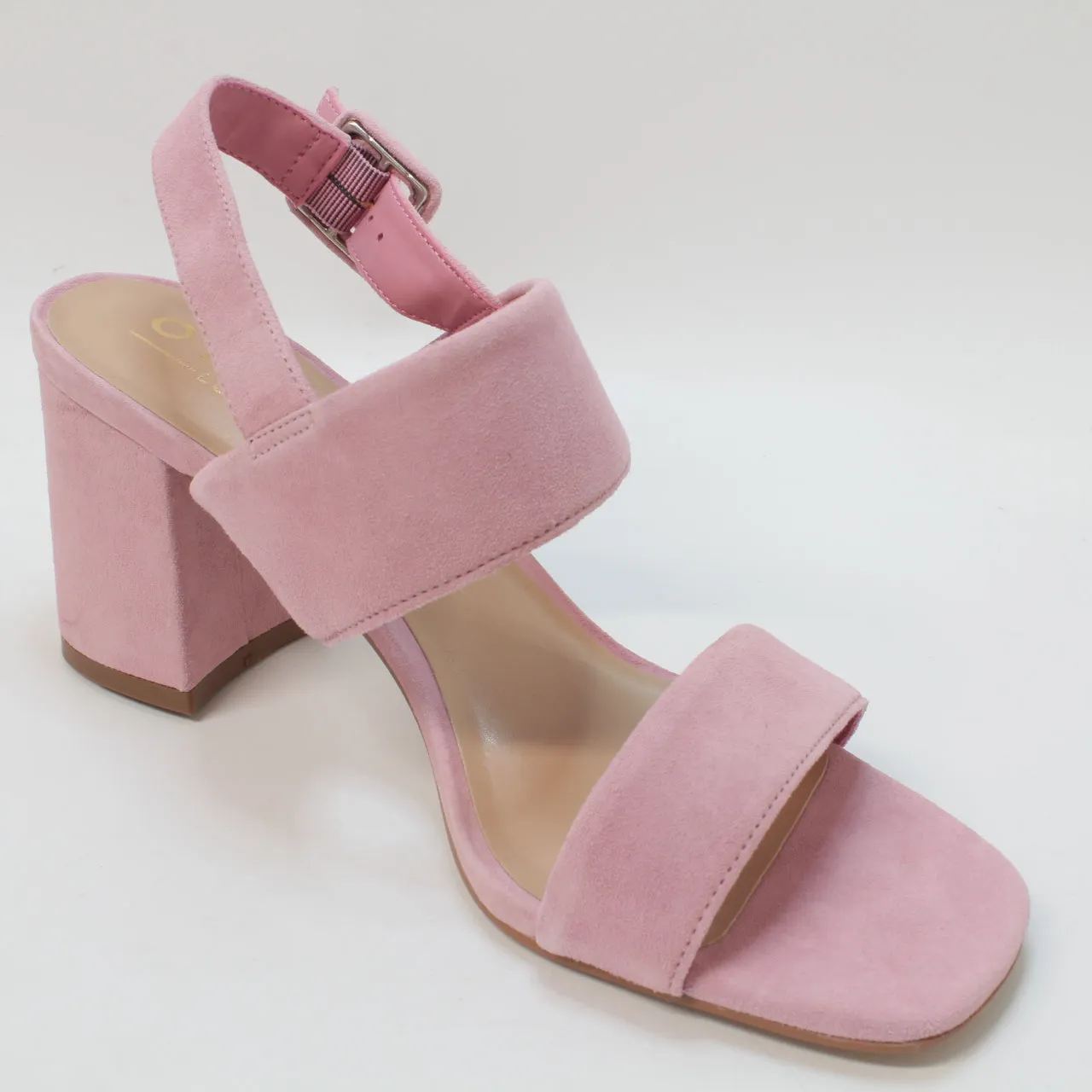 Womens Office Madeline Two Part Block Heels Pink Suede Uk Size 6