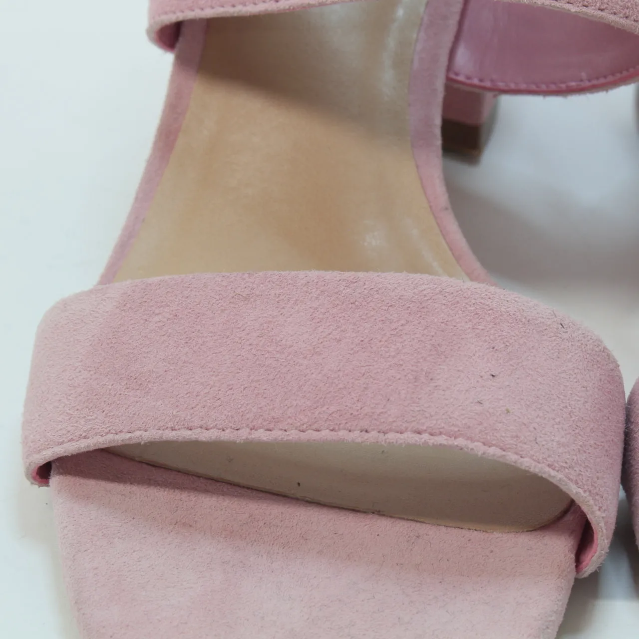 Womens Office Madeline Two Part Block Heels Pink Suede Uk Size 6