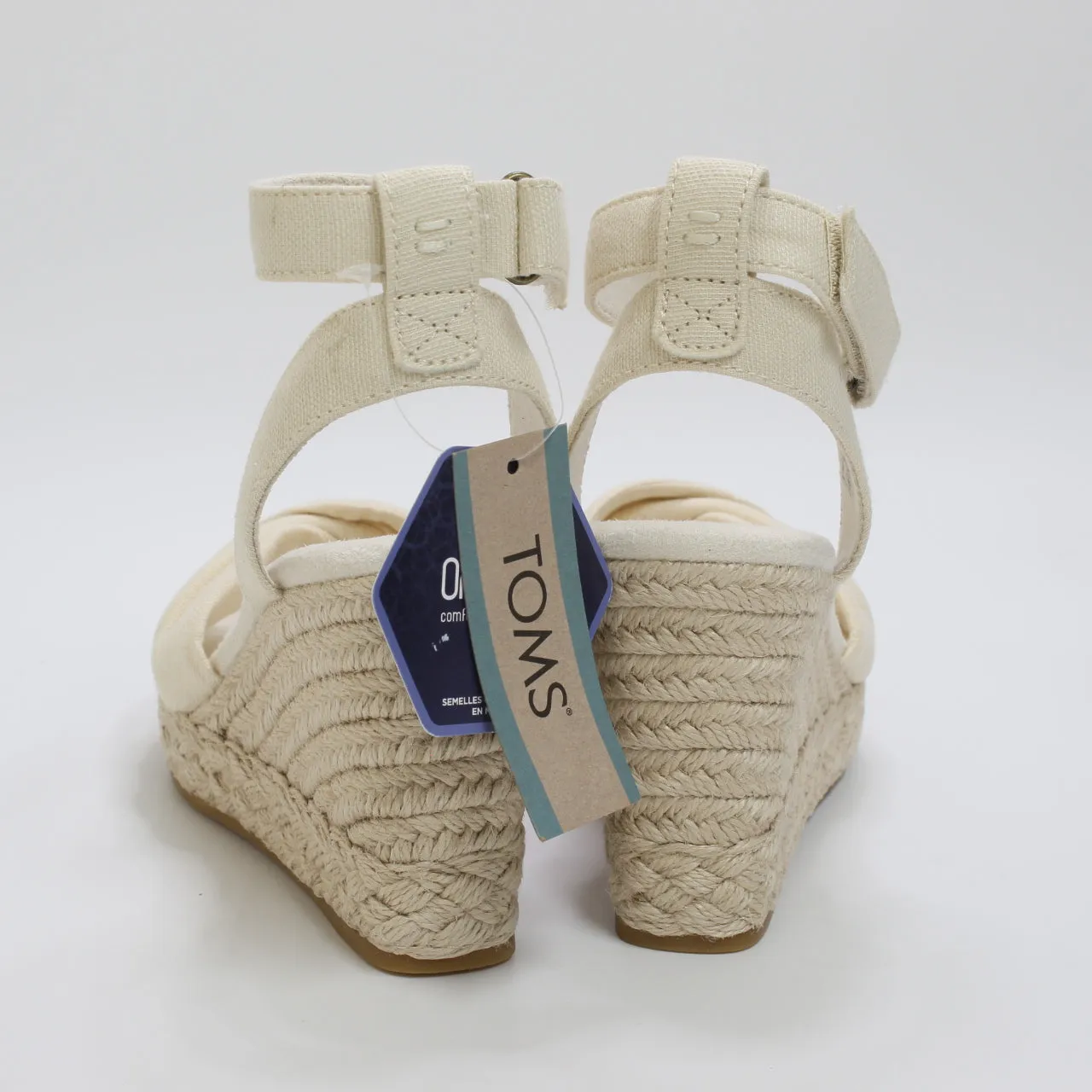 Womens Toms Marisela Wedge Sandals Natural Woven